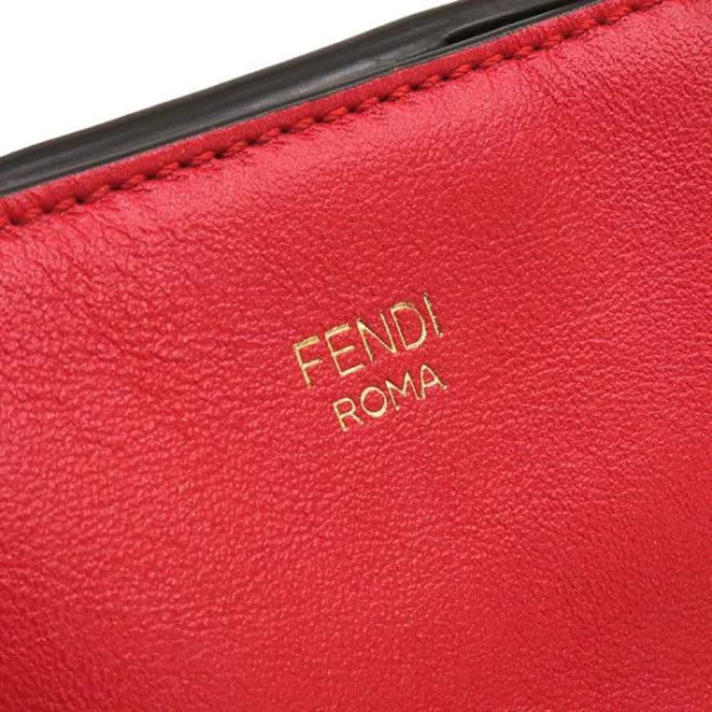 Fendi Vitello Glacier FF Tote Rosso Cardinale leather Red - Picture 5 of 9